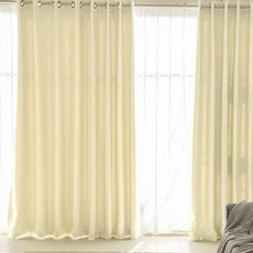 Clemence Lucere 遮光窗簾 2入, 象牙白