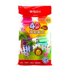 엠앤지 부드러운 파스텔컬러 클레이 지점토 재료 36종 세트 600g, 36색, 1세트