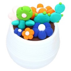 지점토 화분 만들기 어르신용 귀여운 미니미 선인장 클레이 세트 300g, 5, 1세트