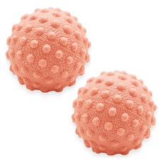 피트유 돌기 요가 지압 마사지볼, 오렌지, 2개
