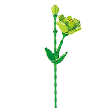 Daily Joy 室內裝飾品 單枝花朵 樂高相容積木, 洋桔梗, 1個