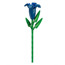 Daily Joy 室內裝飾品 單枝花朵 樂高相容積木, 龍膽花, 1個