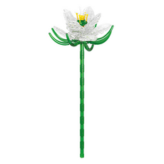 Daily Joy 室內裝飾品 單枝花朵 樂高相容積木, 透明單枝花, 1個