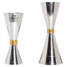 King Metalwork Claro 纖薄量酒器 15ml 30ml + 30ml 45ml 套組, 銀色, 1套