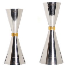 King Metal Work Claro 纖薄量酒器 30ml 45ml + 30ml 60ml 套組, 銀色, 1套