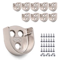 Sonjabisesang 圓形衣桿座 25mm 10入, 鍍鉻