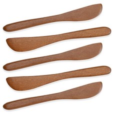 棗木上漆迷你奶油刀, 5個, 單一顏色