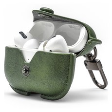 NUART AirPods 皮革保護套, AirPods 第四代, 深綠色, 1個