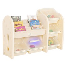 미루 초이스 미니 정리함 살균하게 전면책장BC 캡형 DIY + 살균기 세트, 아이보리, 1개