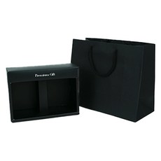 천운패키지 2구 쿠키박스 + 종이쇼핑백 세트, 블랙, 1세트