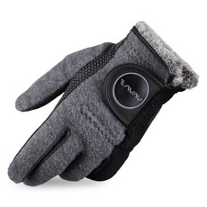 AVAVE 男士粉彩雙色防寒高爾夫手套 雙手組, 1組, 灰色 + 黑色