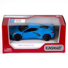KiNSMART 2021 雪佛蘭 Corvette KT5432, 藍色, 1個