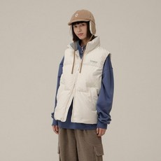 커버낫 남여공용 씨빅 코튼필 다운 오버핏 베스트