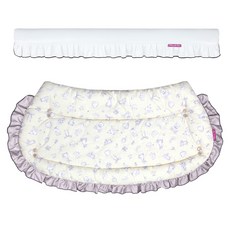 Manito Pet 狗狗推車 智能防撞條 + 外罩組合, 1套, 荷葉邊白 + Mignon米色