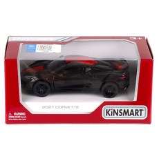 KiNSMART 2021 雪佛蘭 Corvette 印花 KT5432F, 黑色, 1個