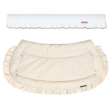 Manito Pet 狗狗推車 智能防撞條 + 外罩組合, 1套, 荷葉邊白 + 素色荷葉邊