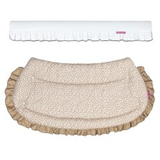 Manito Pet 狗狗推車 智能防撞條 + 外罩組合, 1套, 荷葉邊白 + 小碎花