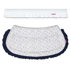 Manito Pet 狗狗推車 智能防撞條 + 外罩組合, 1套, 荷葉邊白 + Idyllic