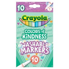 Crayola 繪兒樂 細線 Kindness 可水洗彩色筆, 10色, 1個