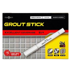 DONG-A NUEN 填縫棒 磁磚縫隙馬克筆 淺灰色, 12個