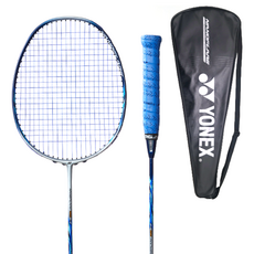 YONEX 高級握把布羽球拍 NANOFLARE 160FX 4U5 + 寶石藍 BG80 球線 張力 25 + 全拍套套組, 1套