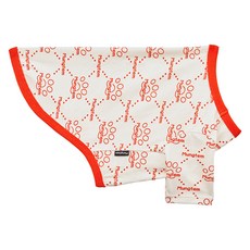 멍템 강아지 외출복 실내복 멍셔리 반팔티, 오렌지, 1개