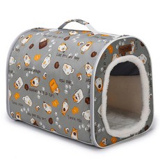 DING DONG PET 寵物微笑溫暖洞穴屋, 灰色, 1個