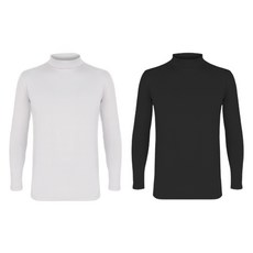 SPECLO 男士AeroWarm高爾夫內搭衣 半高領刷毛長袖T恤 2件組