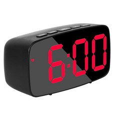 셀리빙 심플 led 탁상시계, 블랙 + 레드