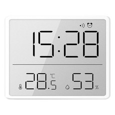 Celliving LED 溫濕度簡約桌鐘, 白色
