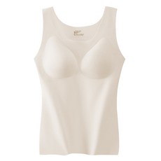 Beauty in Beauty 女性無痕柔軟刷毛附罩杯背心