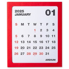 ARDIUM 2025 彩色框架日曆, 紅色, 1個