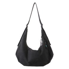 bubilian 時尚可頌斜揹包, 黑色