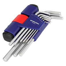 WORKPRO T型加長六角扳手組 2~10mm WP222027, 1套