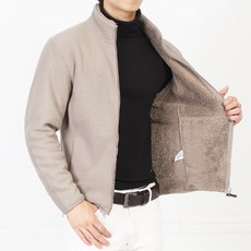 MINEFLOW 男款水牛絨機能性抓絨拉鍊外套 HA751