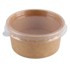 牛皮67mm醬料杯 小 + 透明蓋 套組, 100套, 1入