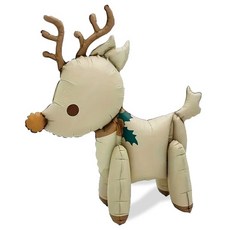 霧面聖誕節3D鹿, 5個, 混合色