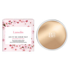 Lamelin 空氣感控油蜜粉餅 12g, 1盒, 白色