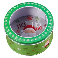 블랙트리 크리스마스 소품 원형 캔디박스, 타입C, 1개