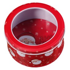 블랙트리 크리스마스 소품 원형 캔디박스, 타입D, 1개