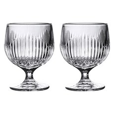 프렌치마르스 크리스탈 패턴 손잡이 언더락잔 세로 FM090, 2개