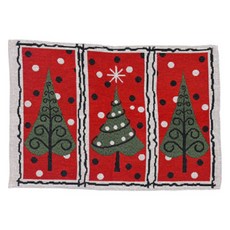 블랙트리 크리스마스 소품 테이블 매트, 트리, 1개, 42 x 34 cm