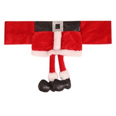 블랙트리 크리스마스 소품 의자 커버 산타, 레드, 1개