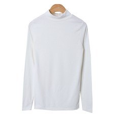 여성용 럽스 라모 스판 기모 터틀넥 폴라 티셔츠