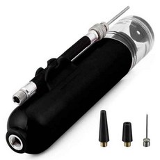 네이처스파머 축구공 농구공 미니 휴대용 멀티 에어펌프, 블랙, 1개