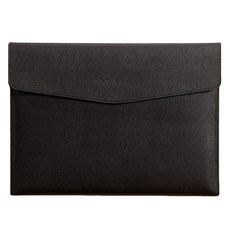 東亞PMS A4文件 直紋皮革手拿包, 黑色, 1個