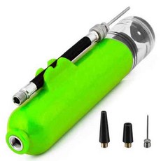 네이처스파머 축구공 농구공 미니 휴대용 멀티 에어펌프, 그린, 1개