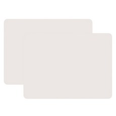 제이퀸스 실리콘 양면 북유럽풍 테이블 매트, 아이보리, 가로 40cm x 세로 30cm x 두께 0.65cm, 2개