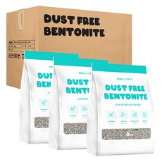 본아페티 응고형 더스트 프리 벤토나이트 고양이모래, 6kg, 3개, 무향