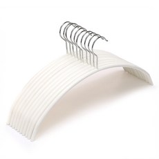 Back to Basics 防肩角無痕防滑基本款衣架, 10個, 白色
